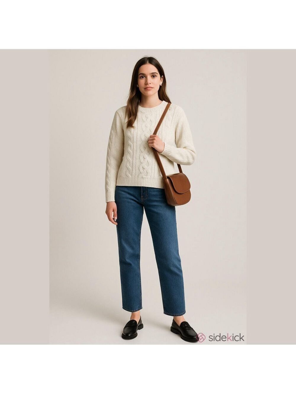 Chaps Off-White Cable Knit Crewneck Fisherman Core Retro Ralphcore Sweater